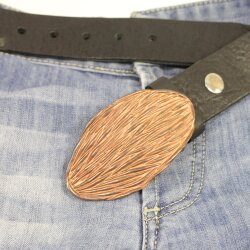 Rustic Copper Nature Themed Belt Buckle