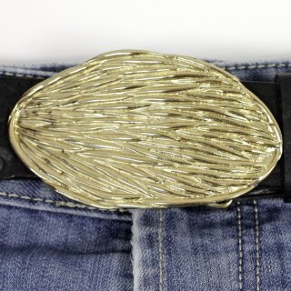 Gold Nature Themed Belt Buckle