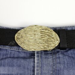 Gold Nature Themed Belt Buckle