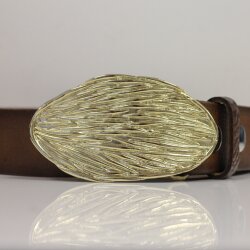 Gold Nature Themed Belt Buckle