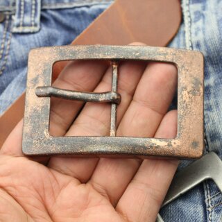 Gürtelschnalle rechteckige Form für 4cm Gürtelriemen Rustikale Kupfer