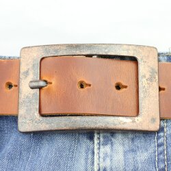 Rustic Copper Belt buckle square