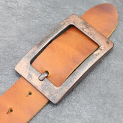 Rustic Copper Belt buckle square