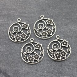 5 Flower Charms Pendant Ethnic Style