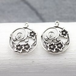 5 Flower Charms Pendant Ethnic Style