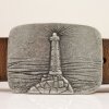 Rustic Silver Belt buckle light house