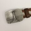 Rustic Silver Belt buckle light house