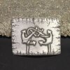 Rustic Silver Belt buckle double anchor