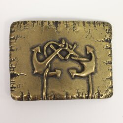 Antique Brass Belt buckle double anchor