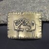 Antique Brass Belt buckle double anchor