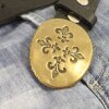 Antique Brass Belt buckle Fleur de Lys