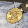 Antique Brass Belt buckle Fleur de Lys