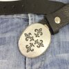 Rustic Silver Belt buckle Fleur de Lys