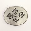 Fleur de Lys Quartett Gürtelschnalle, Rustikal Silber