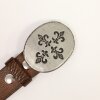 Rustic Silver Belt buckle Fleur de Lys