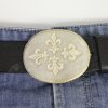 Gold Perlmutt Belt buckle Fleur de Lys