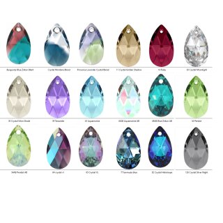 22 mm Pear Shaped Pendant Swarovski Crystal