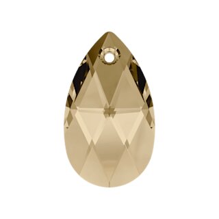 22 mm Pear Shaped Pendant Swarovski Crystal 11 Crystal Golden Shadow