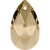 22 mm Pear Shaped Pendant Swarovski Crystal 11 Crystal Golden Shadow