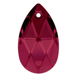 22 mm Pear Shaped Pendant Swarovski Crystal 14 Ruby
