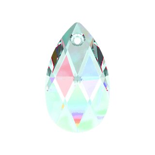 22 mm Pear Shaped Pendant Swarovski Crystal 43AB Aquamarine AB