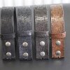 High-Class Leather Belts, Snap belts without buckle Cognac, 4 cm, 100 % Cow leather