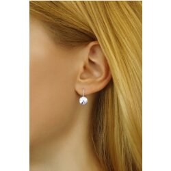 Earring setting for 8 mm Rivoli Swarovski and Preciosa crystals