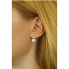 Earring setting for 8 mm Rivoli Swarovski and Preciosa crystals