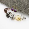 Earring setting for 8 mm Rivoli Swarovski and Preciosa crystals