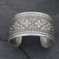 Indian Engraved WIDE Silver Statement Cuff Bracelet