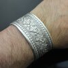 Indian Engraved WIDE Silver Statement Cuff Bracelet