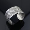 Indian Engraved WIDE Silver Statement Cuff Bracelet