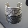 Indian Engraved WIDE Silver Statement Cuff Bracelet