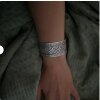 Indian Engraved WIDE Silver Statement Cuff Bracelet