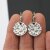 Hammered earrings, Dangle Earrings, round earrings, Antique Silver