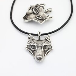 FENRIS Wolf Wikinger Anhänger Schmuck Antik Silber 1...