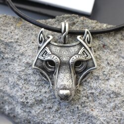 FENRIS Wolf Wikinger Anhänger Schmuck Antik Silber 1 stk