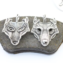 FENRIS Wolf Wikinger Anhänger Schmuck Antik Silber 1 stk