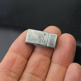 1 Magnetverschluss 26x13 mm ( 10x2 mm) altsilber