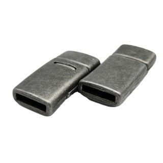 1 Magnetverschluss 26x13 mm ( 10x2 mm) altsilber