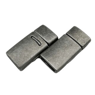 1 Magnetverschluss 26x13 mm ( 10x2 mm) altsilber