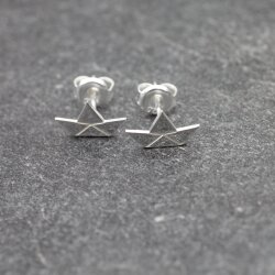 Sterling Silver paper boat earrings