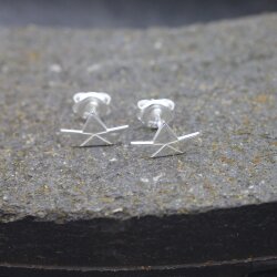 Sterling Silver paper boat earrings