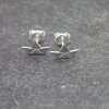 Sterling Silver paper boat earrings