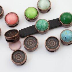 10 Schiebeperlen für 12 mm Cabochons für 8x2 mm...