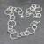 Link chain silver matt brushed, 50 cm