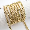 50 cm 18K Yellow Gold Plated Round Rolo Chain 6 mm