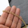 50 cm 18K Yellow Gold Plated Round Rolo Chain 6 mm