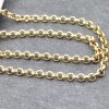 50 cm 18K Yellow Gold Plated Round Rolo Chain 6 mm