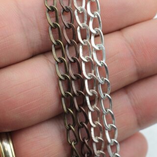 1 Meter Metallkette 8*4 mm Altkupfer